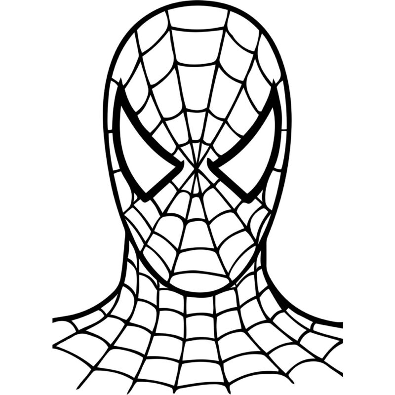 Epikasa - Décoration en Métal Spiderman 1, Métal, Noir, 61x1,5x82 cm