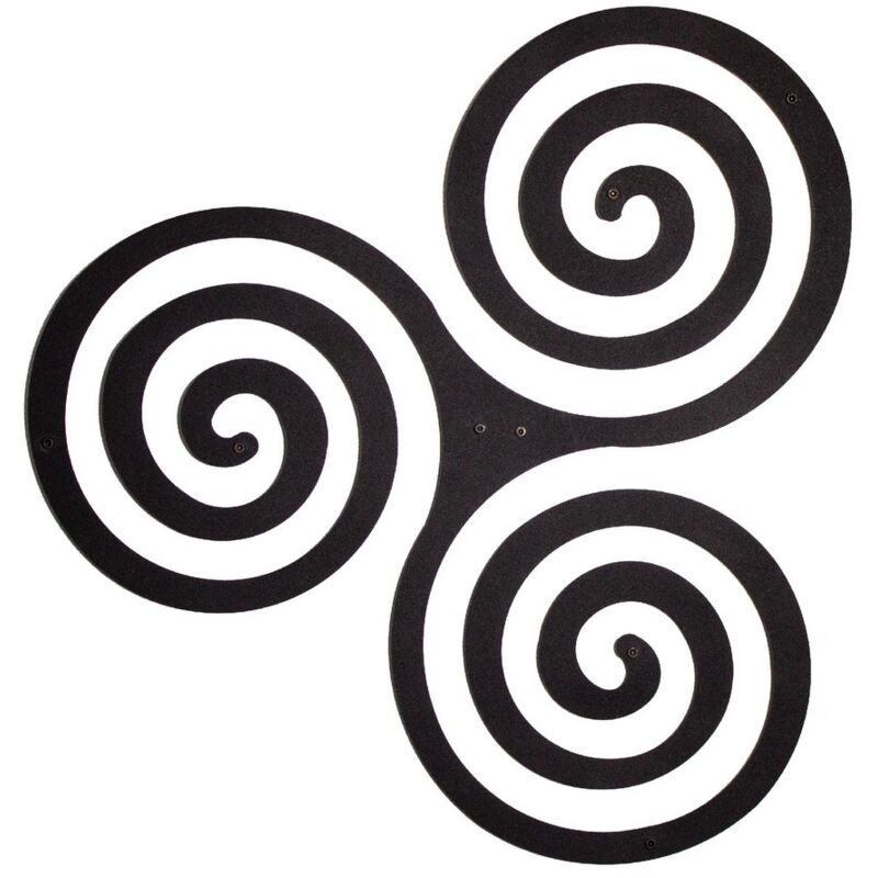 Décoration en Métal Triskell, Métal, Noir, 54x1,5x57 cm