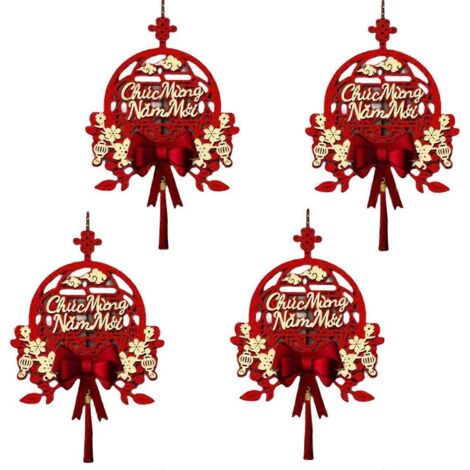 Décoration en texte vietnamien - Pendentif Fête du Printemps - Nœud Joyeux