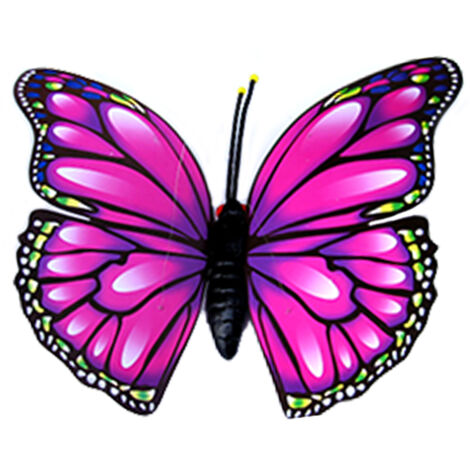 Décoration extérieure Butterfly PVC 3D Multicolore 60cm - Ensemble de jardin festif pour mur, clôture et terrassement