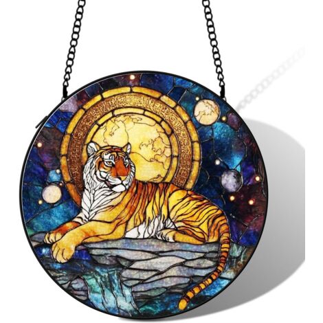Décoration fenêtre papillon vitrail attrape-soleil 12,5 cm suspension élégante cadeau maman
