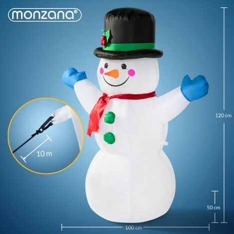 vidaXL Bonhomme de neige gonflable avec LED 250 cm