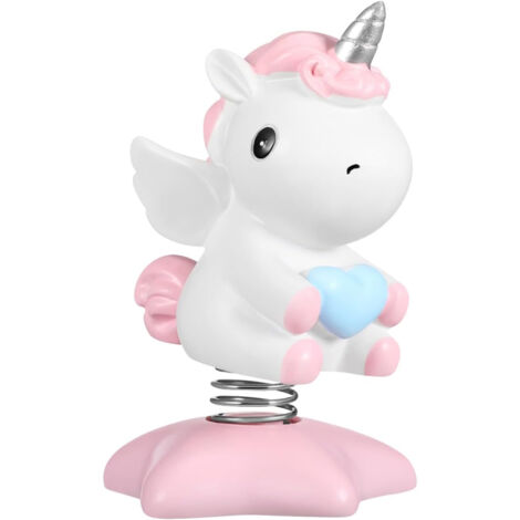 Décoration intérieure - Licorne à bascule - Pour tableau de bord - Objet de décoration original pour le bureau - Cadeau pour une fête de famille - 10,5 x 6 x 5 cm