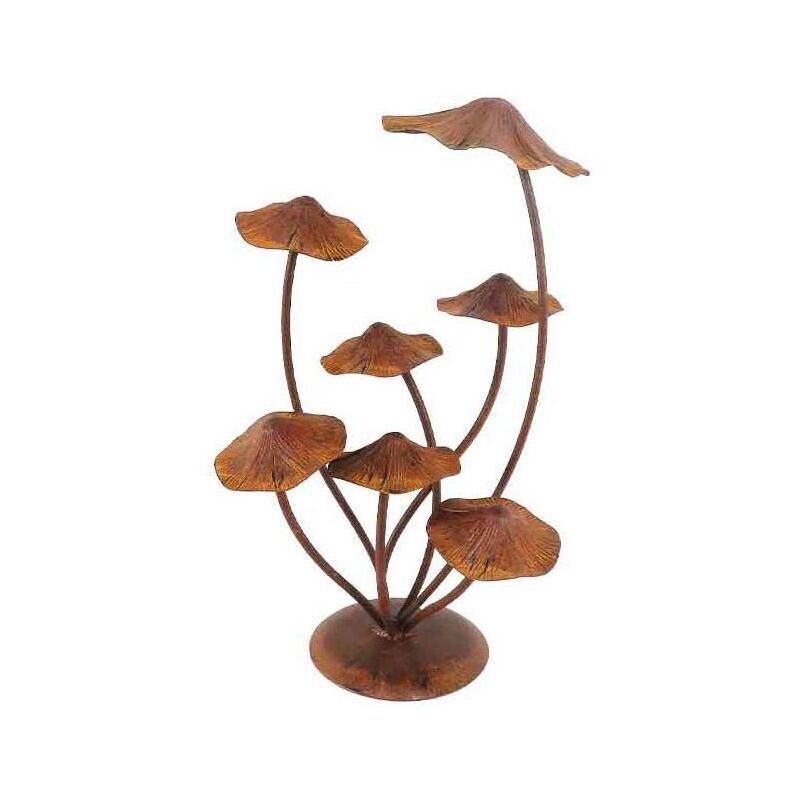 La Grande Prairie - Décoration de jardin champignons rouille 26 x 21 x 44 cm