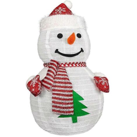 Décoration LED Père Noël Pliable Range-facile pour Bureau, Centre Commercial et Fêtes de Noël - Personnage Lumineux Neige Pliable Idéal Festivités
