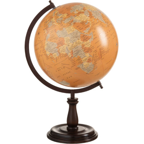 Serre-livres Globe Terrestre Vintage En Bois Déco Bureau Ou Salon