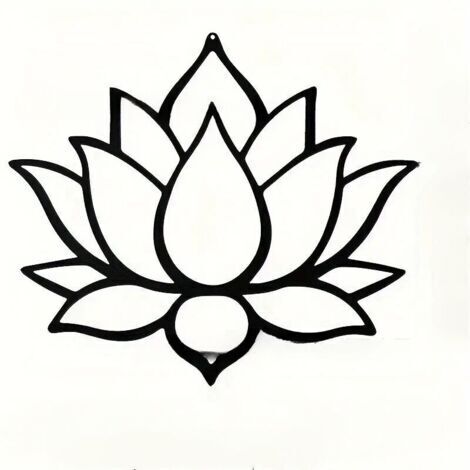 Décoration Métal.(28 x 24.5 cm, Fleur de lotus)