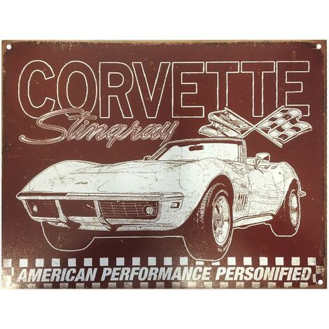 Décoration métallique Rectangulaire Corvette 40.5 x 31.5 cm