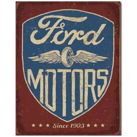 Décoration métallique Rectangulaire Ford Motors 40.5 x 31.5 cm