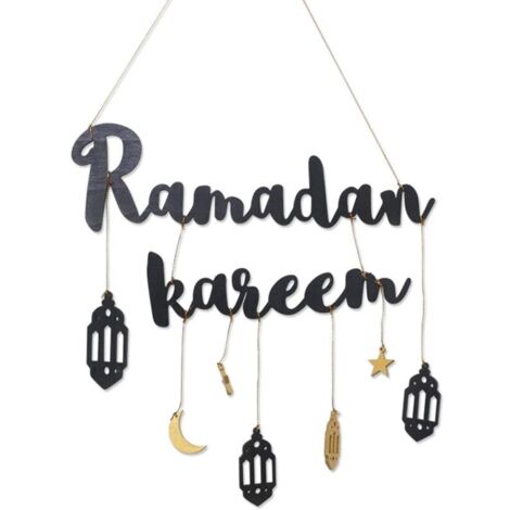 Décoration murale à accrocher avec l'inscription "Ramadan kareem"