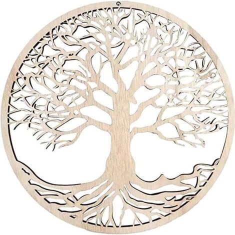Décoration Murale Arbre De Vie en Bois Arbre De Vie Art Mural - Cadeau De Pendaison De Crémaillère Décoration De La Maison
