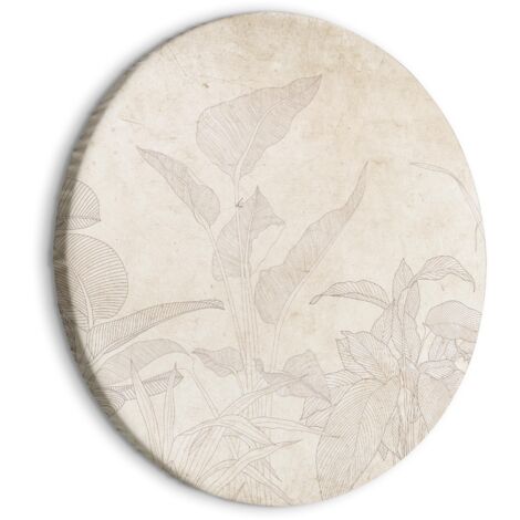 Décoration murale artgeist tableau rond beige 60 cm