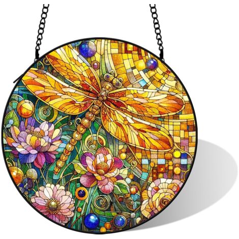 Décoration murale attrape-soleil coloré, diamètre: 12.5 cm