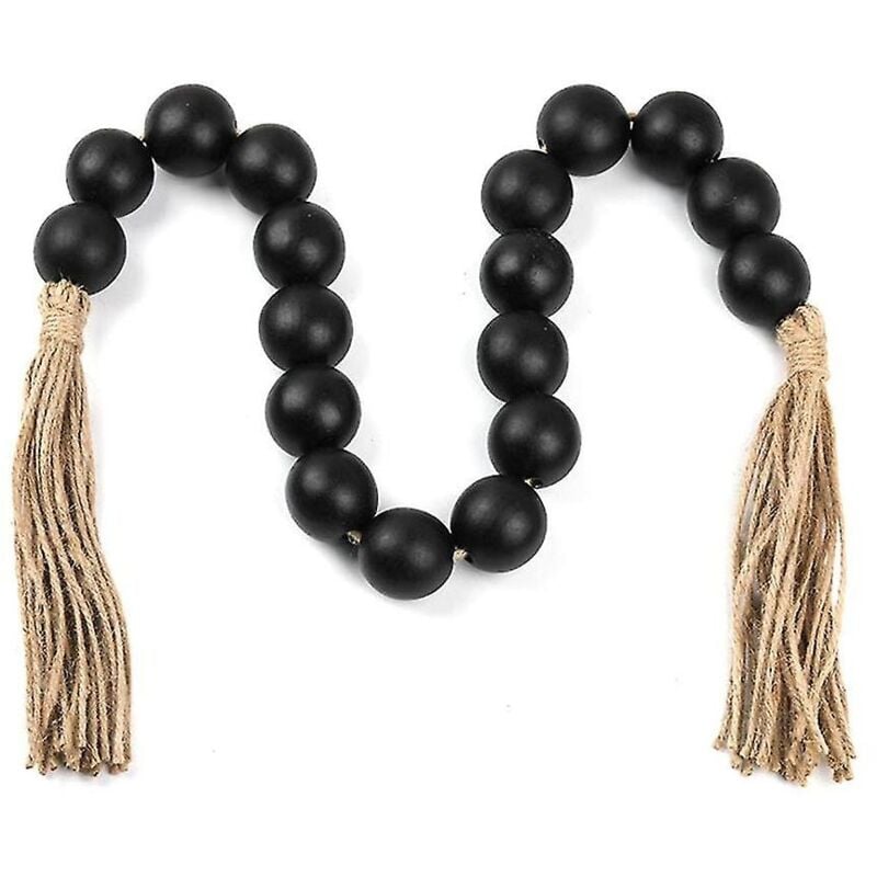 Fei Yu - Décoration murale bohème rustique, prière de campagne, ferme, guirlande de perles en bois, glands, décoration de chambre a