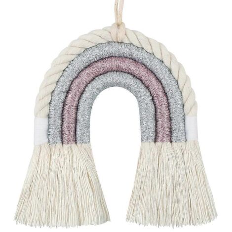 Décoration murale Boho pour baby shower, chambre d'étudiant, ornement de Noël à pompons, tenture murale artisanale.
