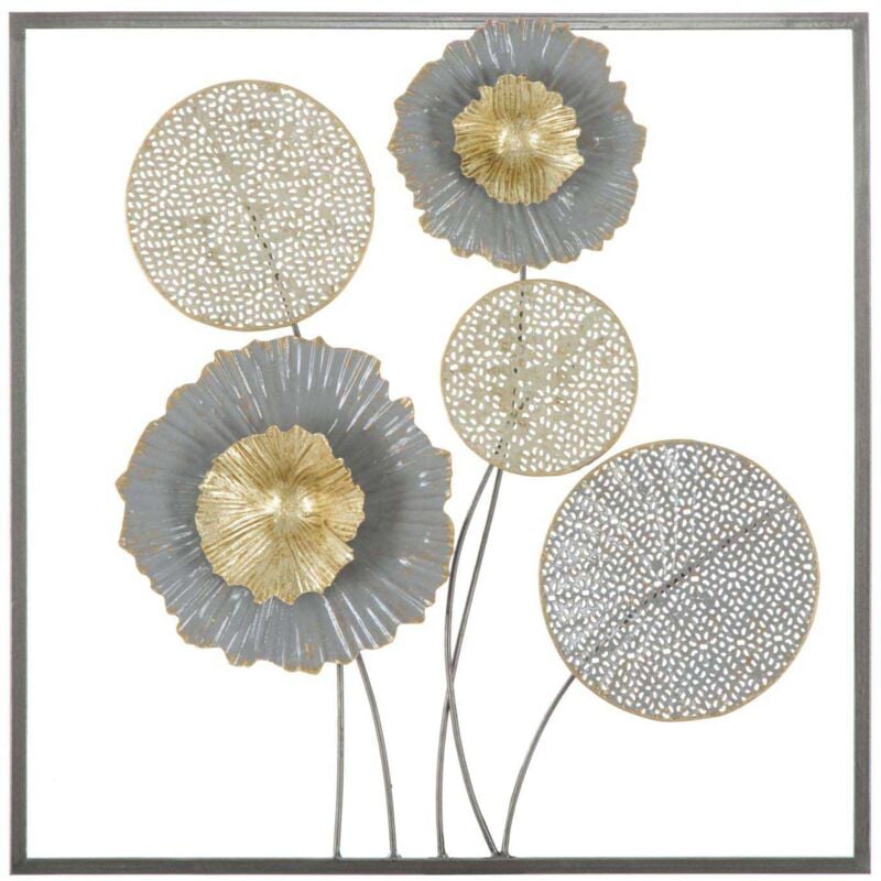 Décoration murale en métal Squity 50 x 3.8 x 50 cm