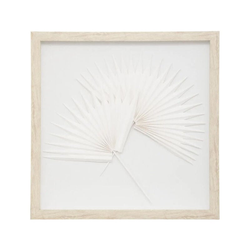 Décoration Murale 'Cindy' 40x40cm Beige & Blanc