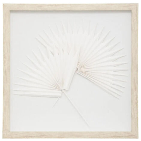 Décoration Murale "Cindy" 40x40cm Beige & Blanc
