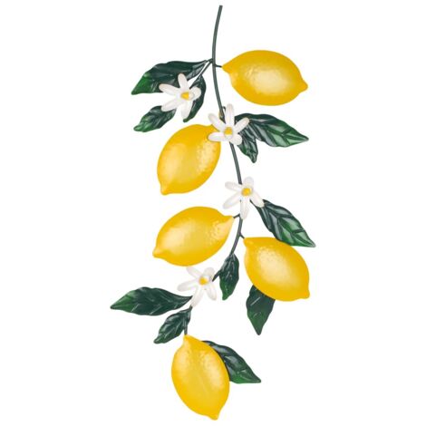 Décoration murale citron en métal - Une touche fraîche et décorative