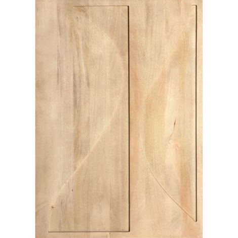 Décoration murale contemporaine en bois de manguier finition naturelle - Bois naturel clair chaleureux