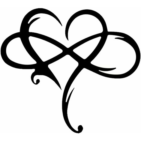 Décoration murale en acier Infinity Heart, décoration murale en métal, signe en métal Infinity Heart, décoration en fer forgé, décoration murale personnalisée, décoration murale en métal - Décoration