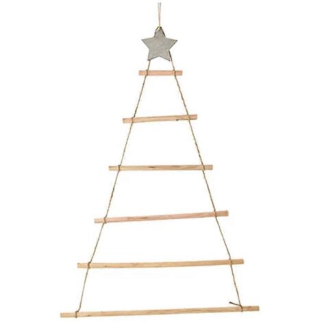 Décoration murale en bois à faire soi-même, sapin de Noël, décoration du Nouvel An, couleur bois.