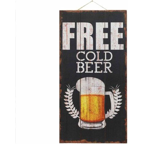 Décoration murale en bois à suspendre Cold Beer