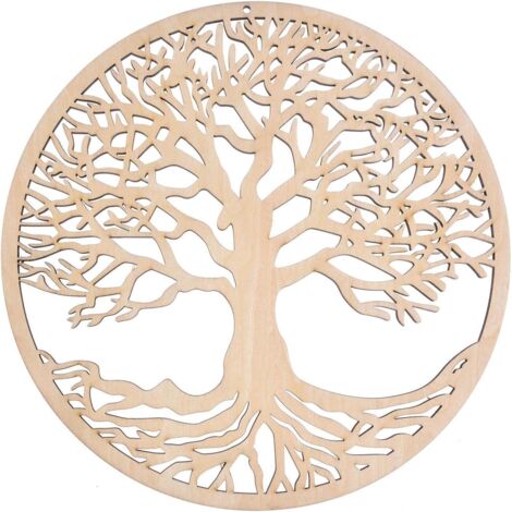 Décoration murale en bois « Arbre de Vie » – Art mural « Arbre de Vie » – Cadeau de pendaison de crémaillère