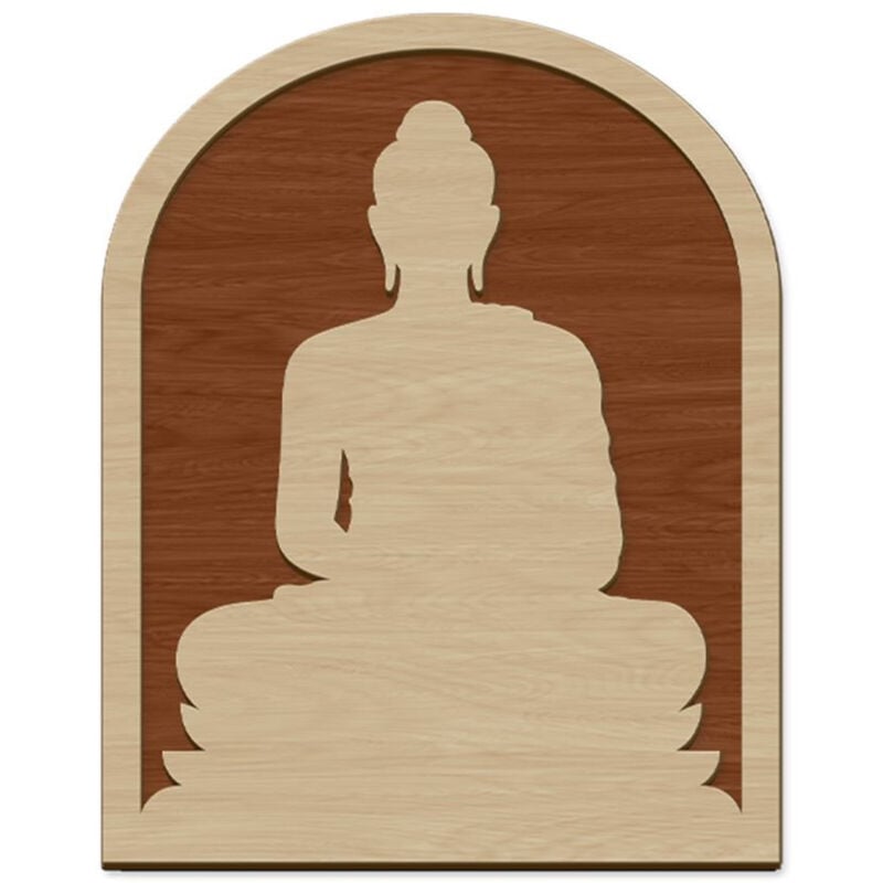 Décoration murale en bois Bouddha 50 cm