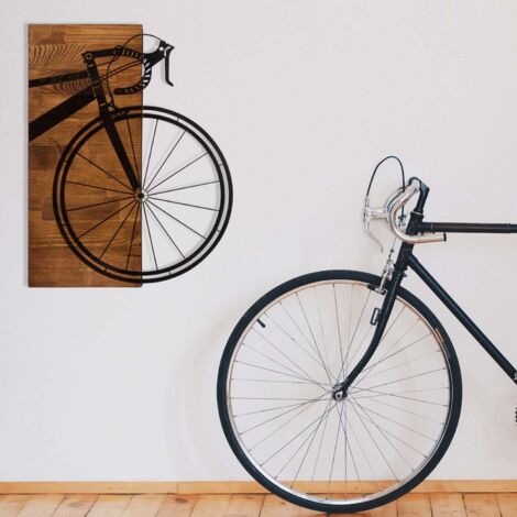 Décoration murale en bois et métal Véhicule Vélo