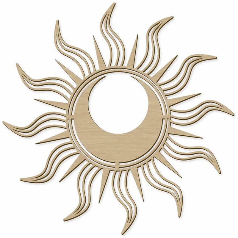 Décoration murale en bois soleil ésotérique