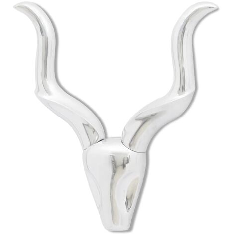 Décoration murale en forme de tête de gazelle en aluminium Argent 50cm vidaXL - Argent