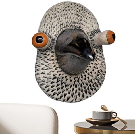Décoration murale en forme d'oiseau - Figurine animale en résine -