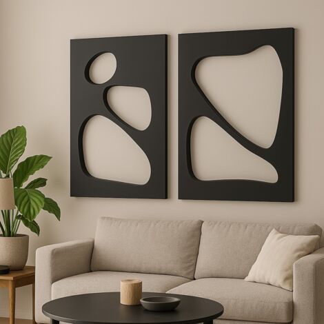 Décoration murale en MDF Painting Noir