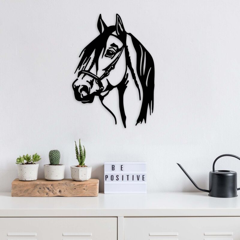 Asir Group Llc - Décoration murale en métal Acess Tête de cheval