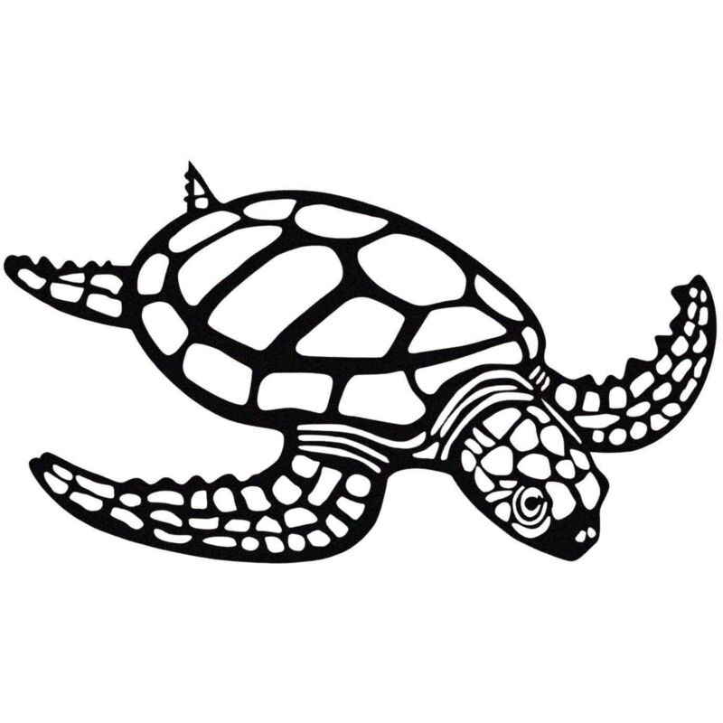 Asir Group Llc - Décoration murale en métal Animal Tortue