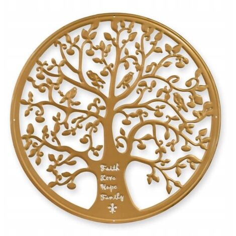 Décoration murale en métal « Arbre de vie » avec découpe de précision