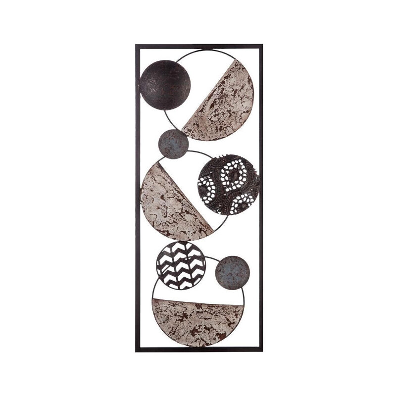 Décoration Murale en Métal 'Ethnic' 25x61cm Marron