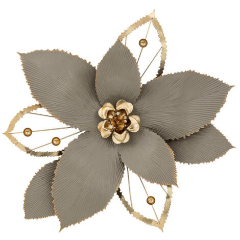 Décoration Murale en Métal "Marjorie" 56cm Doré