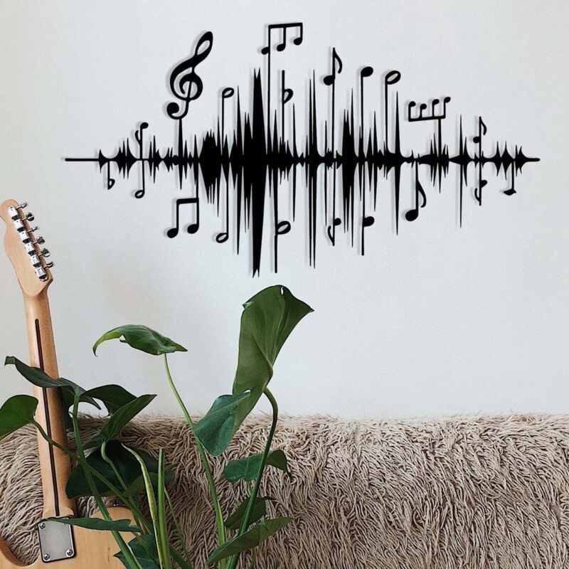 Décoration murale en métal Musique