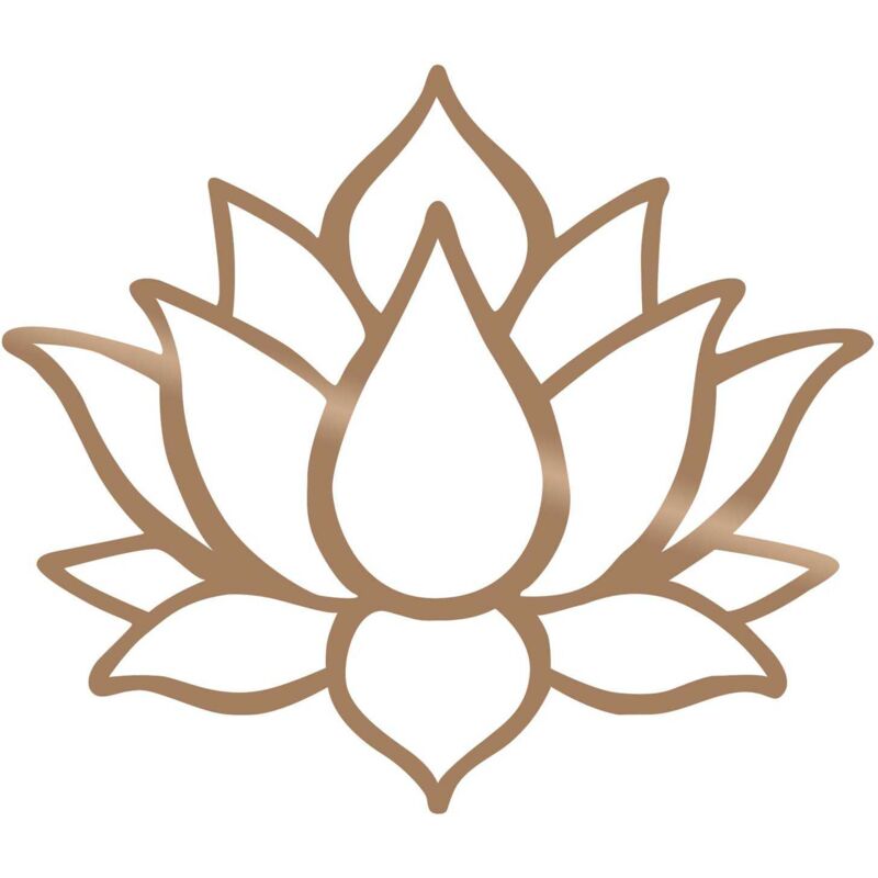 Décoration murale en métal Nature Fleur de lotus 1