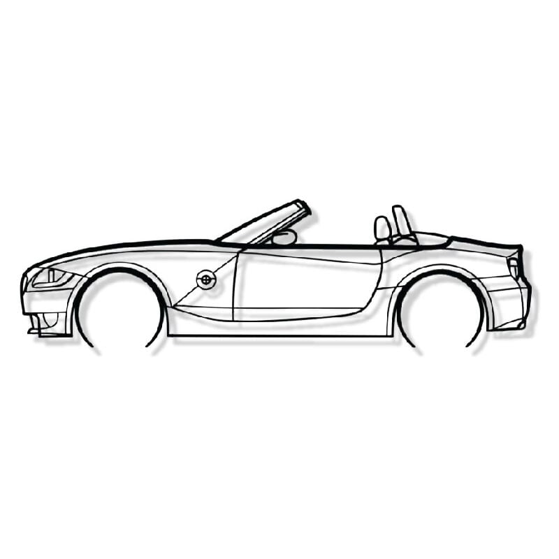 Z4 m E85 - décoration murale en métal - Silhouette de voiture, Œuvre d'Art Iconique rétro et pour la Décoration d'Intérieur de vos murs - 80CM