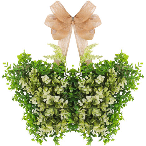 Décoration Murale Florale Papillon avec Fleurs Artificelles Kit Créatif pour Porte et Jardin Décor d'Ambiance pour Fête et Mère