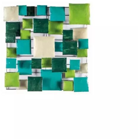 Décoration murale géométrique en métal vert 70 cm - GREEN BOARD /L
