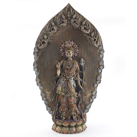Décoration murale guanyin de couleur bronze