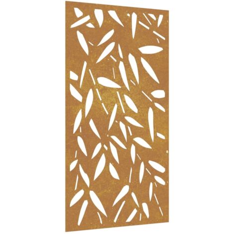 Décoration murale jardin 105x55 cm design de feuille de bambou CFW579187