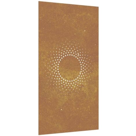 Décoration murale jardin 105x55cm acier corten design du soleil CFW435264