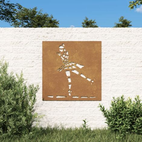 Décoration murale jardin，Ornement mural extérieur，Original 55x55 cm motif de danseuse de ballet CNEI387125