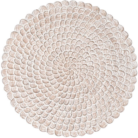 Décoration Murale Mdf 120X3X120 Décapage Blanc