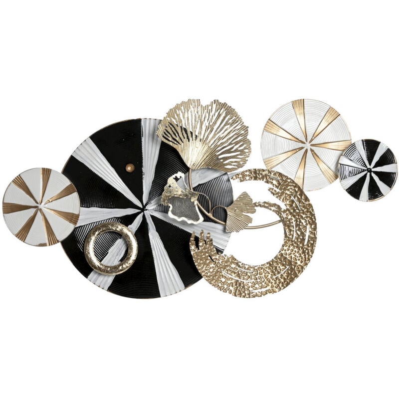 Décoration Murale Métal 91X8,3X49,5 Moderne Noir